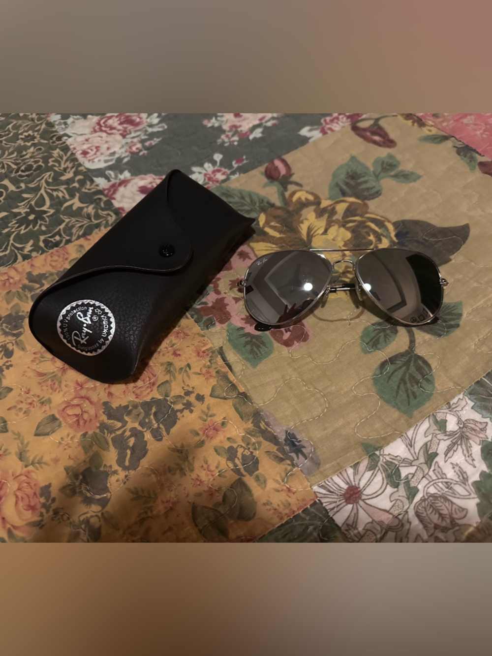 Ray-Ban RB 3025 Aviator silver frame mirror lenses